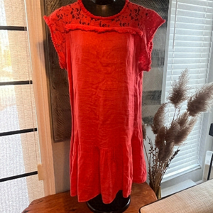 Beautifull hot pink linen dress size large allergra massetti